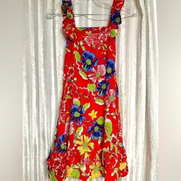 JESSICA SIMPSON Womens Red Lined Pullover Sleeveless Short Dress S - Picture 4 of 9